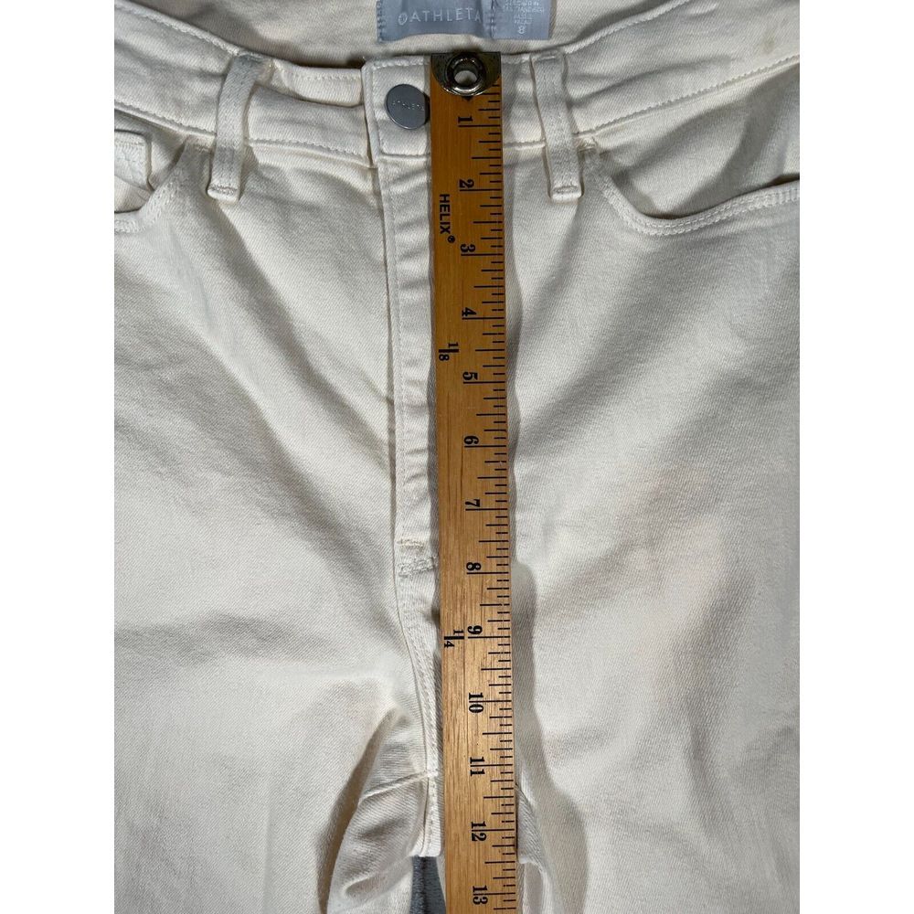 Athleta Sculptek‎ Straight Leg Jeans Women's 8 Ivory Stretch (Other) - Picture 4 of 12